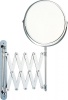 Зеркало косметическое M-1612 двухстороннее (Х5) настенное (диаметр:17см, хром.металл, стекло)